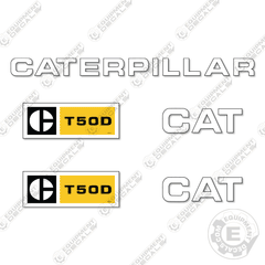 Fits Caterpillar T50D Forklift Decal Kit