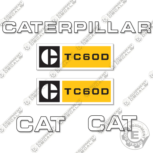 Fits Caterpillar TC60D Forklift Decal Kit