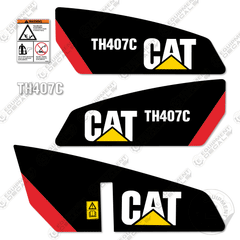 Fits Caterpillar TH407C Telehandler Decal Kit