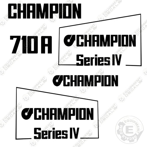 Fits Champion 710A Series IV Decal Kit - Motor Grader
