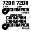 Image of Champion 720A VHP Series V Decal Kit Motor Grader -Aftermarket Kit