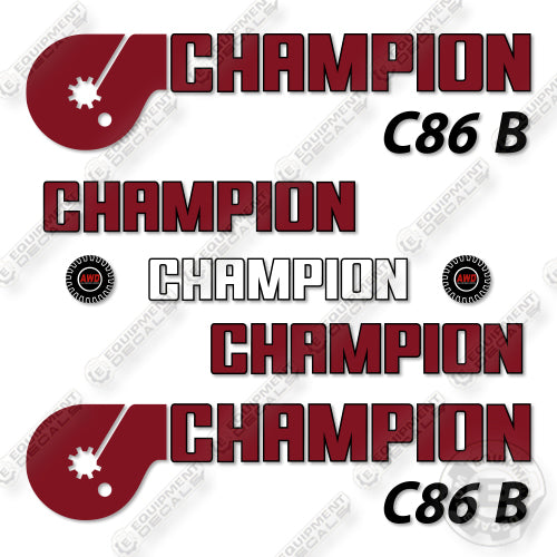 Champion C86B Decal Kit Motor Grader -Aftermarket Kit