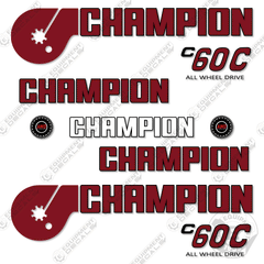 Fits Champion C60C Decal Kit Motor Grader