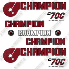 Fits Champion C70C Decal Kit Motor Grader