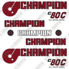 Fits Champion C80C Decal Kit Motor Grader