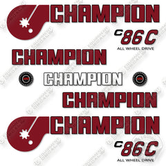 Fits Champion C86C Decal Kit Motor Grader