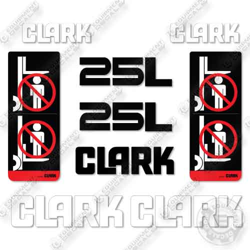 Fits Clark 25L Forklift Decal Kit