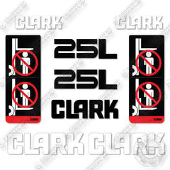 Fits Clark 25L Forklift Decal Kit
