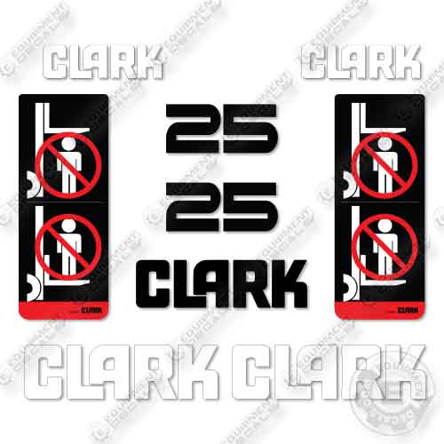 Fits Clark 25 Forklift Decal Kit