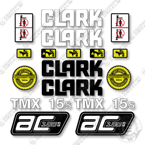 Clark TMX15S Decal Kit Forklift - Aftermarket Kit