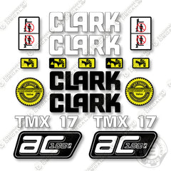 Clark TMX17 Decal Kit Forklift - Aftermarket Kit