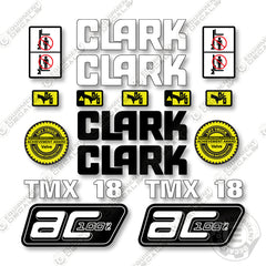 Clark TMX18 Decal Kit Forklift - Aftermarket Kit