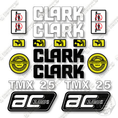 Clark TMX25 Decal Kit Forklift - Aftermarket Kit