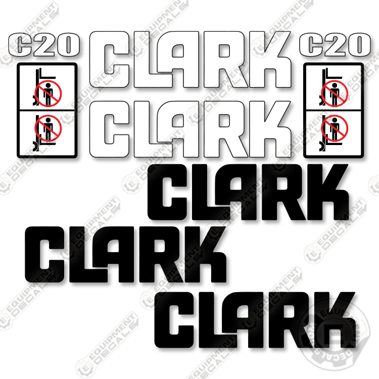 Fits Clark C20 Forklift Decal Kit