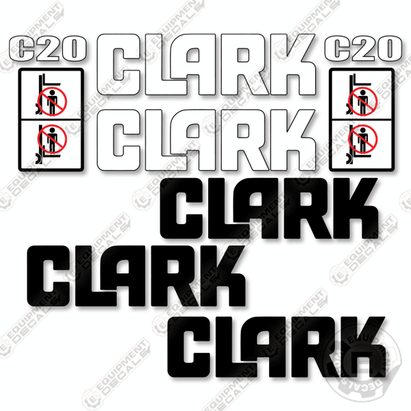 Fits Clark C20 Forklift Decal Kit – Equipment Decals
