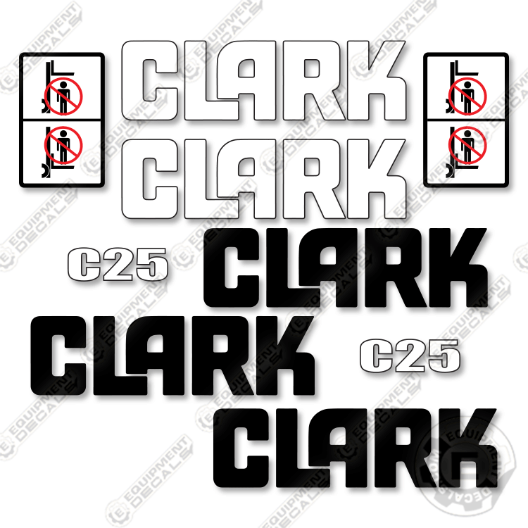 Fits Clark C25 Forklift Decal Kit