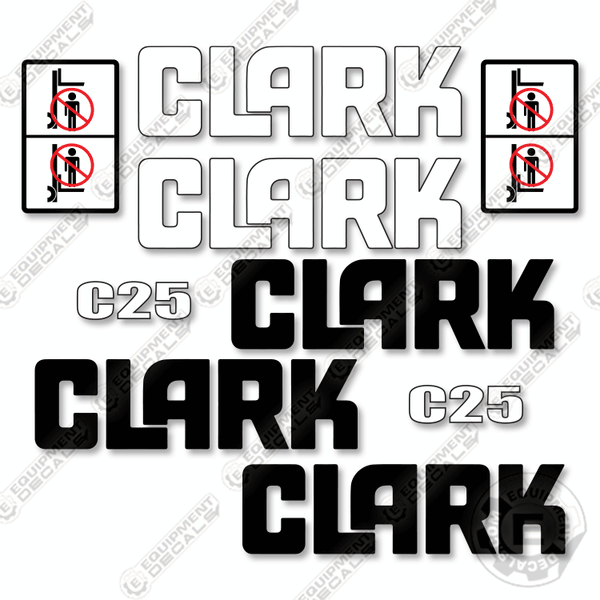 Fits Clark C25 Forklift Decal Kit – Equipment Decals