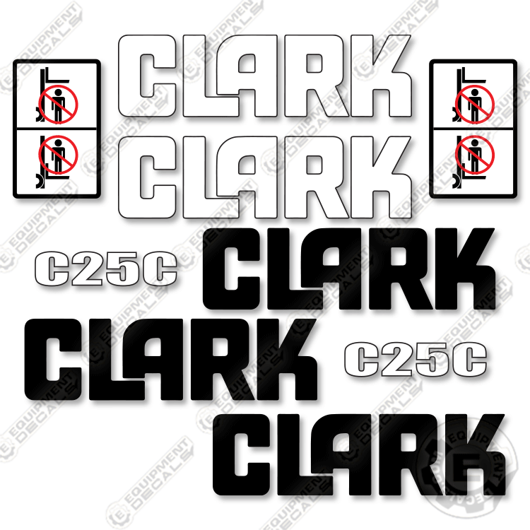 Fits Clark C25C Forklift Decal Kit