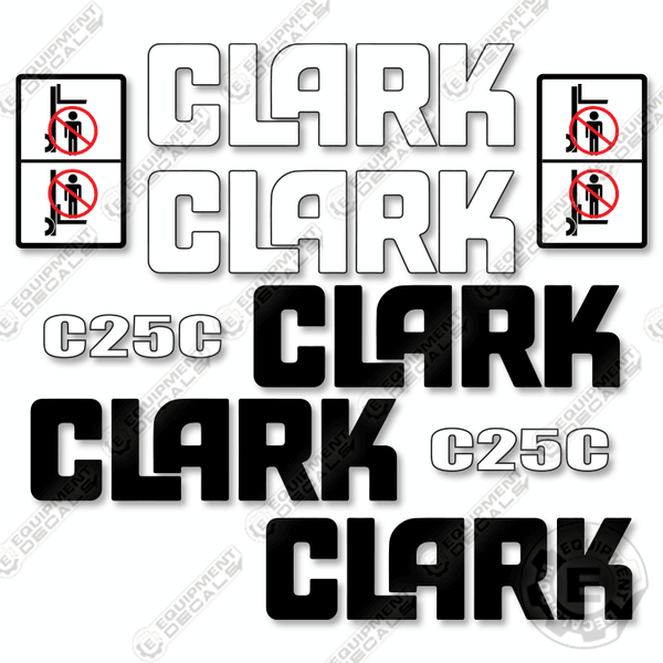Fits Clark C25C Forklift Decal Kit – Equipment Decals