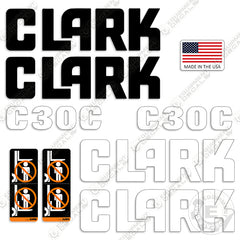 Fits Clark C30C Forklift Decal Kit