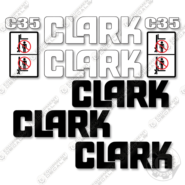 Fits Clark C35 Forklift Decal Kit