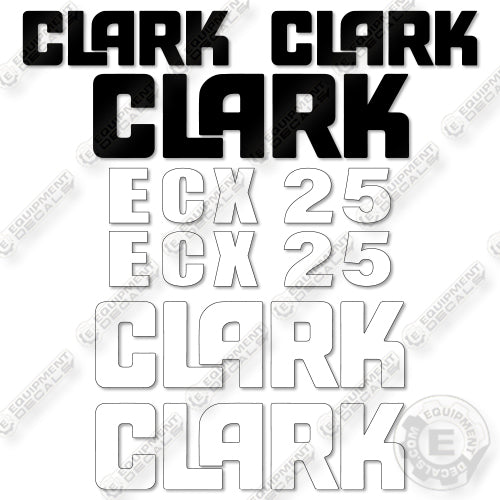Fits Clark ECX25 Decal Kit Forklift