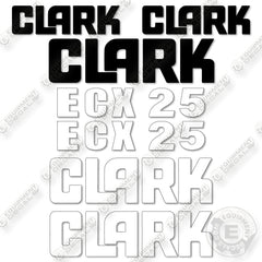 Fits Clark ECX25 Decal Kit Forklift