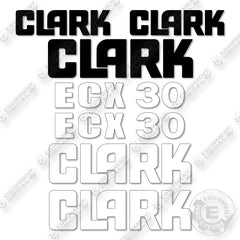 Fits Clark ECX30 Decal Kit Forklift