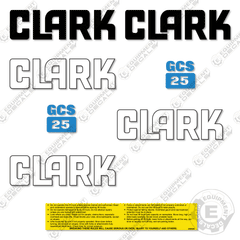 Fits Clark Forklift Decal Kit GCS25