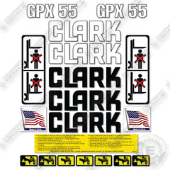 Fits Clark GPX55 Decal Kit Forklift