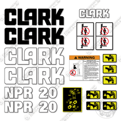 Fits Clark NPR20 Forklift Decal Kit