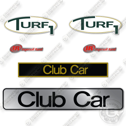 Ingersoll Rand Club Car Turf 1 Electric 2007 Decal Kit Golf Cart