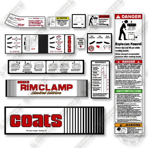 Coats 5050 Limited Edition Decal Kit Tire Changer-  Aftermarket Kit