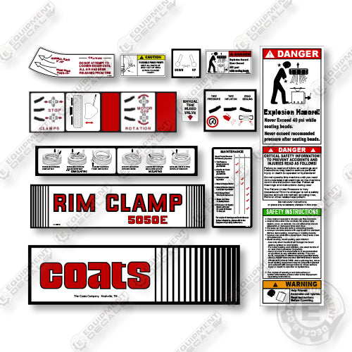 Coats 5050e Decal Tire Changer - Aftermarket Kit