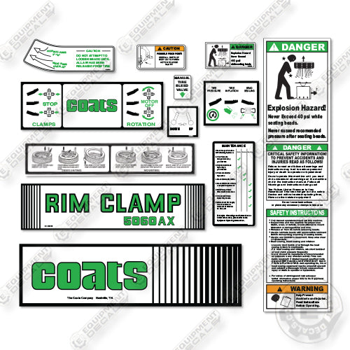 Coats 5060ax  Decal Tire Changer - Custom Green -  Aftermarket Kit