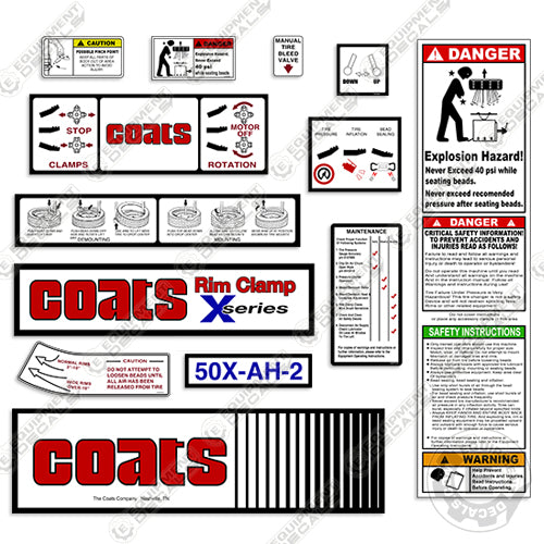 Coats 50X-AH-2 Decal Kit Rim Clamp