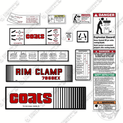 Fits Coats 7060EX Decal Kit Rim Clamp