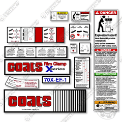Fits Coats 70X-EF-1 Decal Kit Rim Clamp