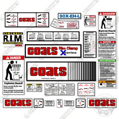 Fits Coats 90X-EH-L Decal Kit Rim Clamp