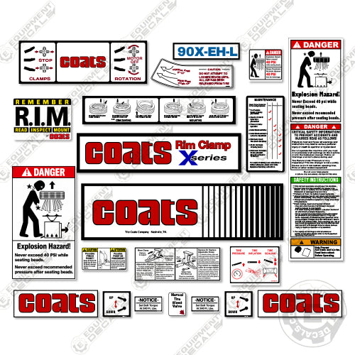 Coats 90x-eh-l Decal Kit Tire Changer - Aftermarket Kit