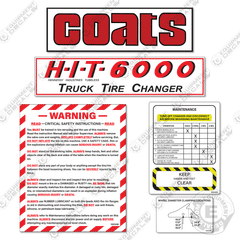 Fits Coats H-I-T 6000 Decal Kit Tire Changer