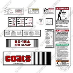 Fits Coats RC-15A Decal Kit Rim Clamp
