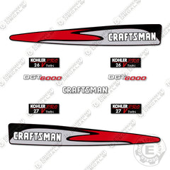 Fits Craftsman DGT 6000 Decal Kit Mower