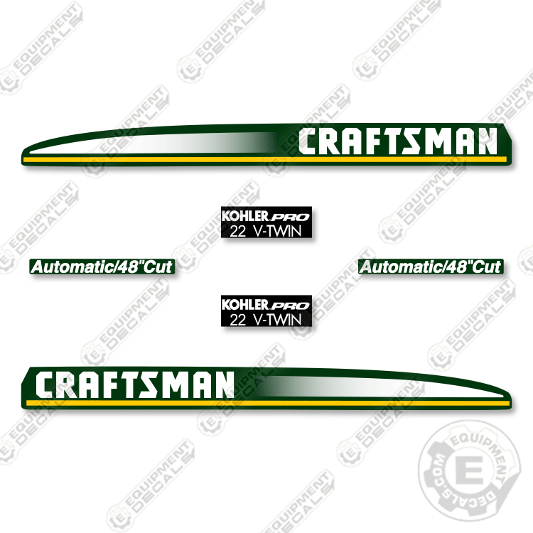Fits Craftsman Kohler Pro 22HP V-Twin Decal Kit Mower