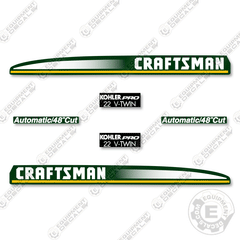 Fits Craftsman Kohler Pro 22HP V-Twin Decal Kit Mower