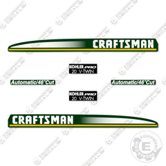 Fits Craftsman Kohler Pro 20HP V-Twin Decal Kit Mower