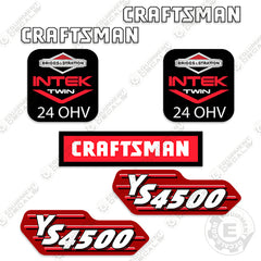 Fits Craftsman YS4500 Decal Kit Mower