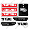 Image of Fits Craftsman YT4500 Decal Kit Mower