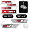 Image of Fits Craftsman YTS4500 Decal Kit Lawn Tractor