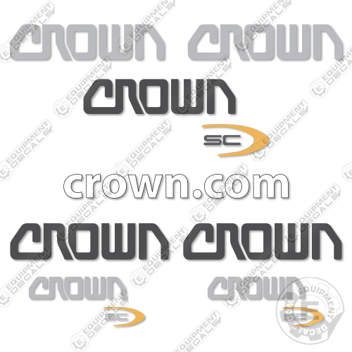 Fits Crown SC5220-30 Decal Kit Forklift – Equipment Decals